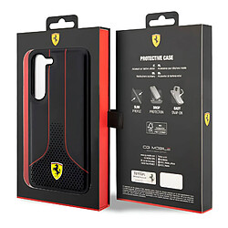 Ferrari Coque pour Samsung Galaxy S23 Plus Cuir Vegan Compatible QI Noir pas cher