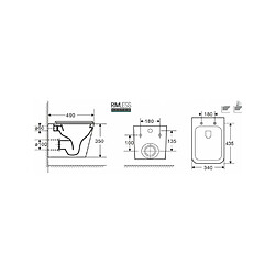 Avis Karag WC suspendu sans bride Rimless BOFY2 49x35x34 cm-Sans le réservoir-34 -34