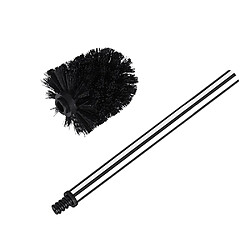 Universal 1 pcs de brosse de toilette avec poignée en acier inoxydable (noir) | Porte-brosse de toilette