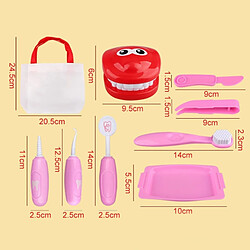 Acheter Wewoo 9 PCS / Set Jeu de simulation de jouets Dentiste Kit médical de rôle éducatif éducatifs pour enfants Rose