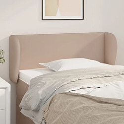 Maison Chic Tête de lit scandinave avec oreilles,meuble de chambre Cappuccino 103x23x78/88 cm Similicuir -MN56857