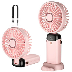 Mini Ventilateur Portable Rechargeable Usb, petit Ventilateur De Poche À 5 Vitesses Avec Base, ventilateur De Bureau Pliable Pour Bureau, Extérieur