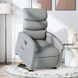 Maison Chic Fauteuil Relax pour salon, Fauteuil inclinable Gris clair Tissu -GKD74504