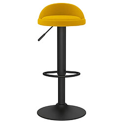 Avis vidaXL Tabourets de bar lot de 2 Jaune Velours