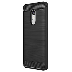 Wewoo Coque noir pour Xiaomi Redmi Note 4X Texture de fibre de carbone brossé Antichoc TPU Housse de protection