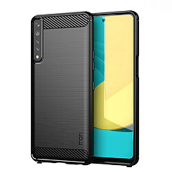 Mofi Coque en TPU Fibre de carbone brossé noir pour votre LG Stylo 7 4G