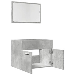 Acheter vidaXL Ensemble de meubles de salle de bain 2 pcs gris béton