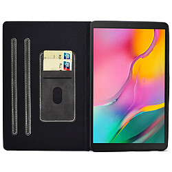 Etui en PU avec support et porte-carte pour votre Samsung Galaxy Tab A 10.1 (2019) T510/T515 - gris