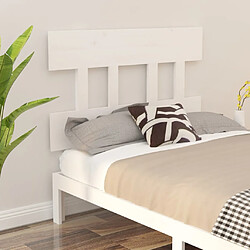 vidaXL Tête de lit Blanc 103,5x3x81 cm Bois massif de pin