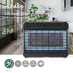 Lumière piège à mouches Tue insectes Intérieur INKI112CBK16 - 11 W, Éclairage LED, portée efficace 150 m2, Noir