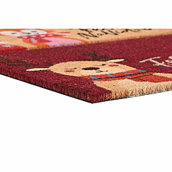 Paillasson DKD Home Decor Rouge Multicouleur PVC Fibres de coco 60 x 40 x 1,5 cm (2 Unités)