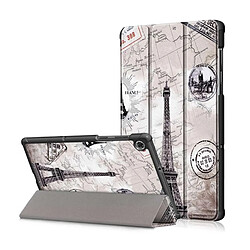 Htdmobiles Housse etui pochette simili cuir avec coque intérieure rigide pour Lenovo Tab M10 FHD Plus TB-X606F / TB-X606X (10,3 pouces) - TOUR EIFFEL