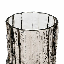 BigBuy Home Vase Gris Verre 10 x 10 x 25,5 cm