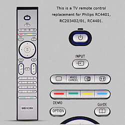 SANAG Rc4401 Remplacement De La Telecommande Pour Rc4401 Rc4404 Rc4420 Rc4703 Rc4725 Rc4729 Tv