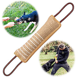 Boudin À Mordre en Jute pour Chien, Jouet Morsure Chien Extra Robuste, Durable, Jouets interactifs pour Les Chiens de Moyenne à Grande Taille, idéal pour Le tir à la Corde