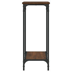 Maison Chic Table console | Meuble d'entrée | Table d'appoint chêne marron 75x30,5x75 cm bois d'ingénierie -GKD80022 pas cher