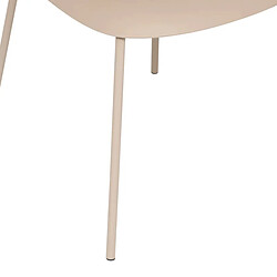 Pegane Lot de 6 chaises en Polypropylène coloris beige, avec pieds en métal coloris beige -Longueur 44,5 x Profondeur 51 x Hauteur 79 cm