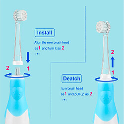 Acheter Têtes de rechange pour Seago Brosse à dents électrique SG-G513 et et SG-849 Poils souples, 2 x 0-18 mois et 2 x 18-36 mois