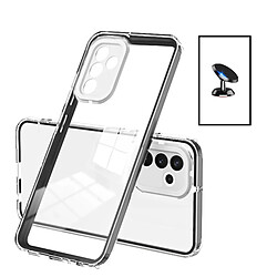 PHONECARE Kit Coque 360 Airbag Anti-Drop Caméra Protection + Support Magnétique de Voiture pour Samsung Galaxy A13 5G - Transparent