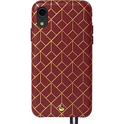 ARTEFAKT Coque pour iPhone XR en Cuir St Germain avec bandoulière Bordeaux