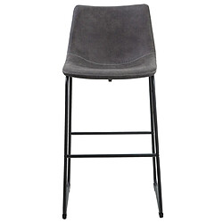 Acheter Beliani Tabouret de bar Set de 2 Tissu Gris FRANKS