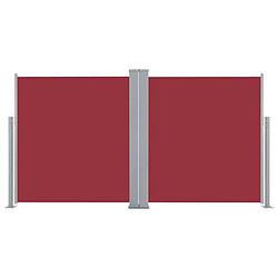 Helloshop26 Auvent paravent store brise-vue latéral rétractable de patio jardin terrasse balcon protection visuelle écran 100 x 600 cm rouge 02_0007451