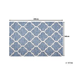 Beliani Tapis en laine bleu clair 140 x 200 cm YALOVA