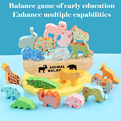 Universal Enfants Montessori Bois Animaux Balance Blocs Jeux Jouets Éléphants Éducation Empilement Blocs Hauts Jouets en Bois Garçons | Empilement Blocs