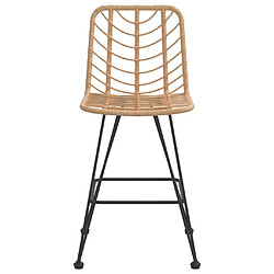 Avis vidaXL Tabourets de bar lot de 2 45x56x103,5cm Résine tressée et acier