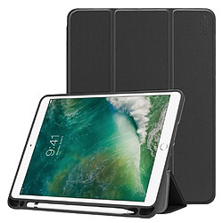 Etui en PU triples noir pour votre Apple iPad 9.7 pouces (2018)/Air 9.7 pouces (2017)/Air 2/Air