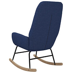 Acheter vidaXL Chaise à bascule Bleu Tissu