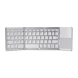 Clavier Bluetooth Pliable USB Filaire Double Mode Avec Pavé Tactile Argent