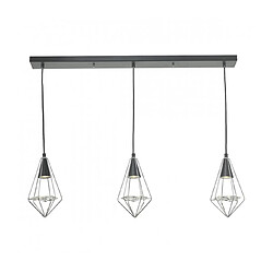 Avis Luminaire Center Suspension Gianni Chrome poli,Noir mat 3 ampoules 30cm