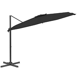 Helloshop26 Parasol meuble de jardin déporté avec mât en aluminium 400 x 300 cm noir 02_0008498