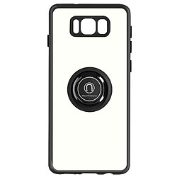 Avizar Coque pour Samsung Galaxy S8 Bi-matière Bague Métallique Support Vidéo noir