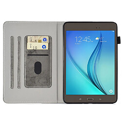 Etui en PU anti-chute avec support et porte-carte pour votre Samsung Galaxy Tab A 8.0 SM-T350/T355C (2015) - gris