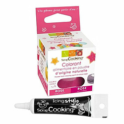 Scrapcooking Colorant alimentaire Rose foncé + Stylo de glaçage noir