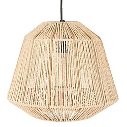 Suspension design en papier et fer coloris beige - Dim : D.29 x H.26 cm -PEGANE-