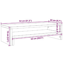 vidaXL Support de moniteur chêne sonoma 54x22x15 cm bois d'ingénierie pas cher