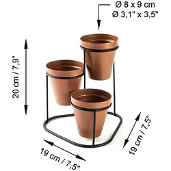 Avis Hanah Home Cache-pots en métal 3 pots Decorative cuivré.