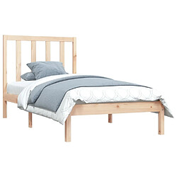 Avis Maison Chic Lit Moderne Chambre - Cadre/structure de lit pour adulte bois de pin massif 90x190 cm simple -MN81531