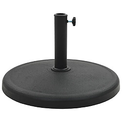 vidaXL Socle rond de parasol Polyrésine 19 kg Noir