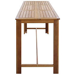 Avis Helloshop26 Table haute mange debout bar bistrot bois d'acacia solide 150 cm 0902064