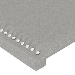 Acheter Maison Chic Lot de 4 Têtes de lit design pour chambre - Décoration de lit Gris clair 80x5x78/88 cm Tissu -MN95166