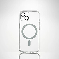 WE Coque de protection MAGSAFE IPHONE 13 Transparent: Compatible avec MagSafe - anneau blanc - anti-rayures - semi-rigide