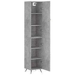 Avis vidaXL Buffet haut Gris béton 34,5x34x180 cm Bois d'ingénierie