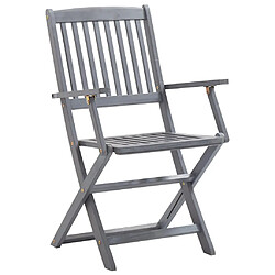 vidaXL Chaises pliables d'extérieur lot de 8 Bois d'acacia solide