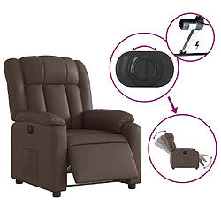 Acheter vidaXL Fauteuil inclinable électrique Marron Similicuir