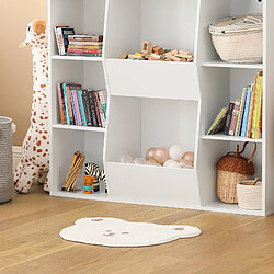 Avis SoBuy KMB55-W Bibliothèque pour Enfant Étagère Enfant Étagère à Jouets Rangement pour Livres et Jouets Meuble Enfant