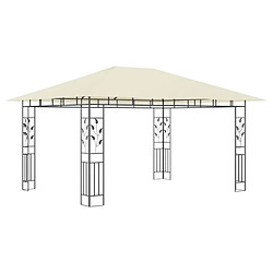 Vidaxl lvédère avec moustiquaire 4x3x2,73 m Crème 180 g/m²